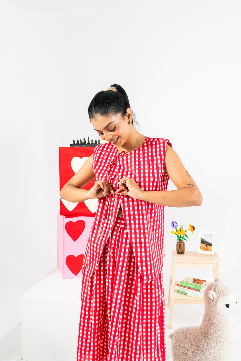 Ruby Bloom Striped Skirt Co-ord