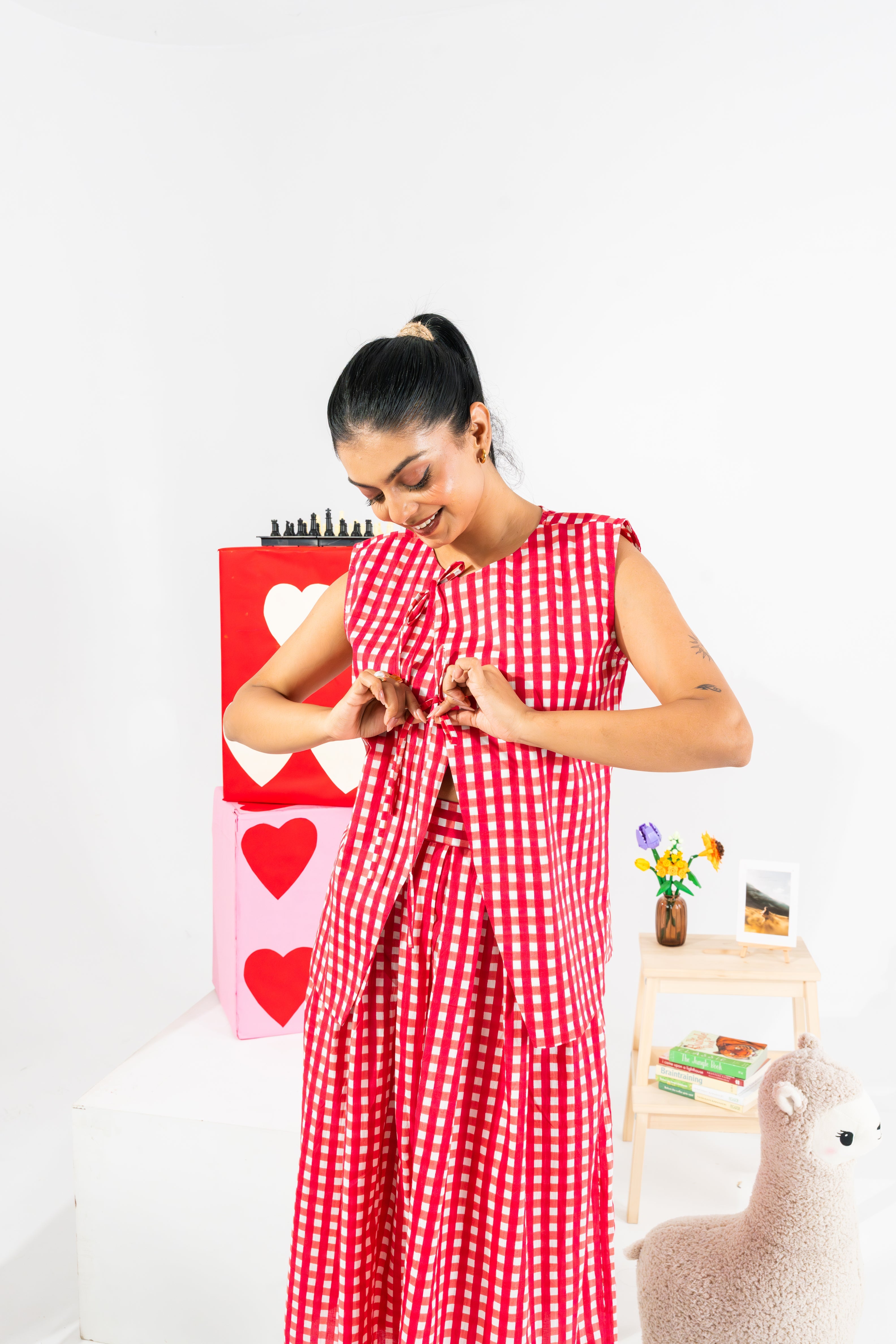 Ruby Bloom Striped Skirt Co-ord