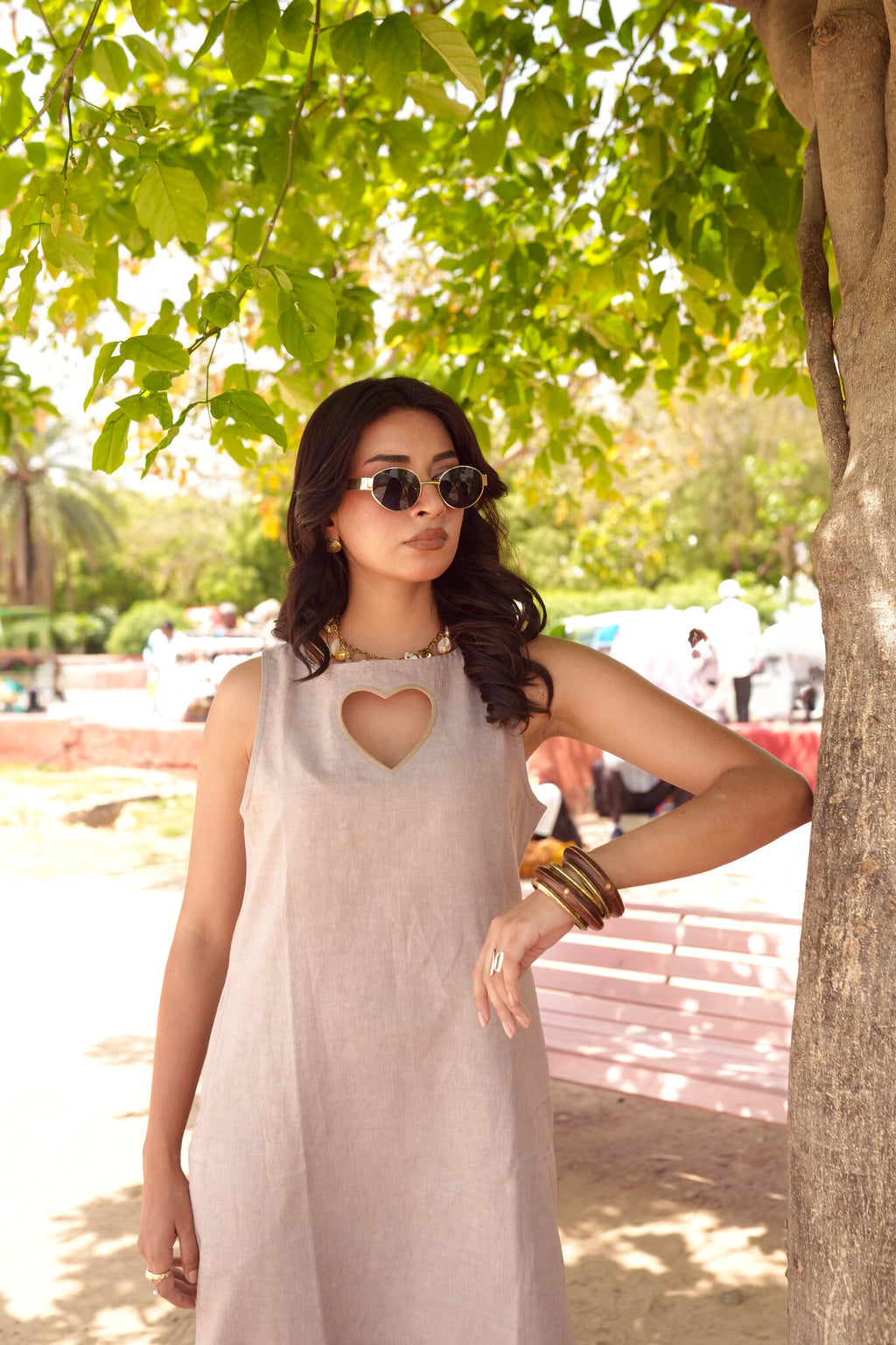 Shell Linen Beige Dress