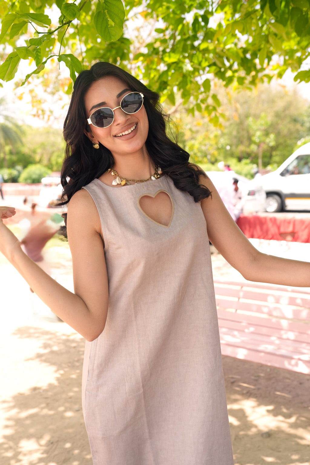 Shell Linen Beige Dress