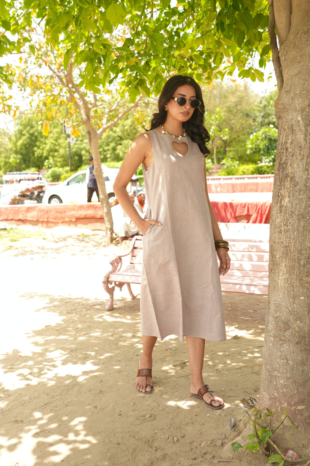 Shell Linen Beige Dress