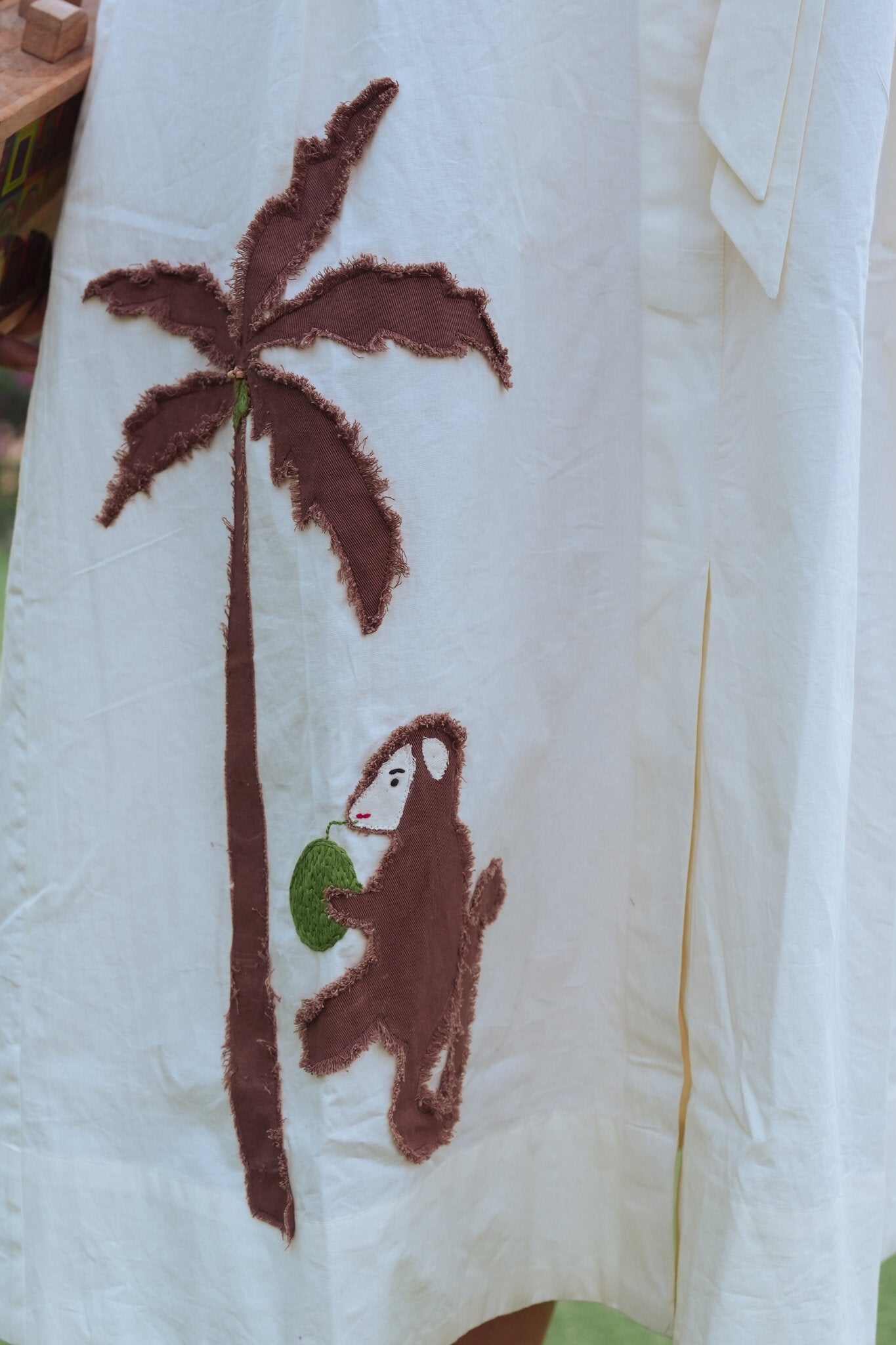 Monkey Poplin Dress