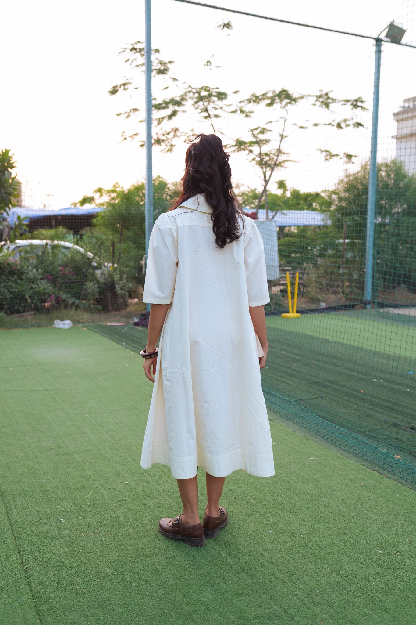 Monkey Poplin Dress