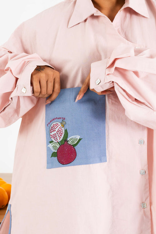 Blushing poplin shirt